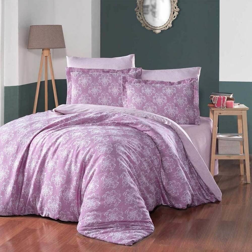 Aryıldız Home Çift Kişilik Nevresim Takımı Mürdüm 220x240 cm - Aryıldız