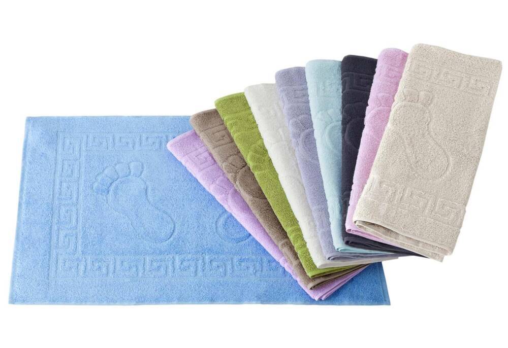 Ayak Havlusu 50x70 Ayak İzli Gül Kurusu - Maxstyle