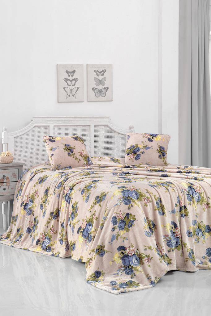 Maxstyle Bambu Lüx Sibirica Cream Çift Kişilik Battaniye - Maxstyle