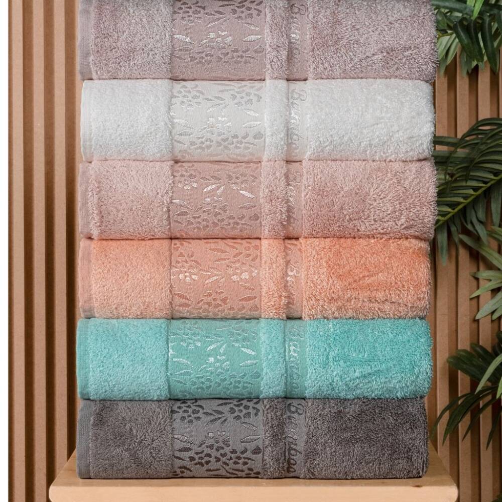 Maxstyle Flower Bamboo Havlu 50x90 - Maxstyle