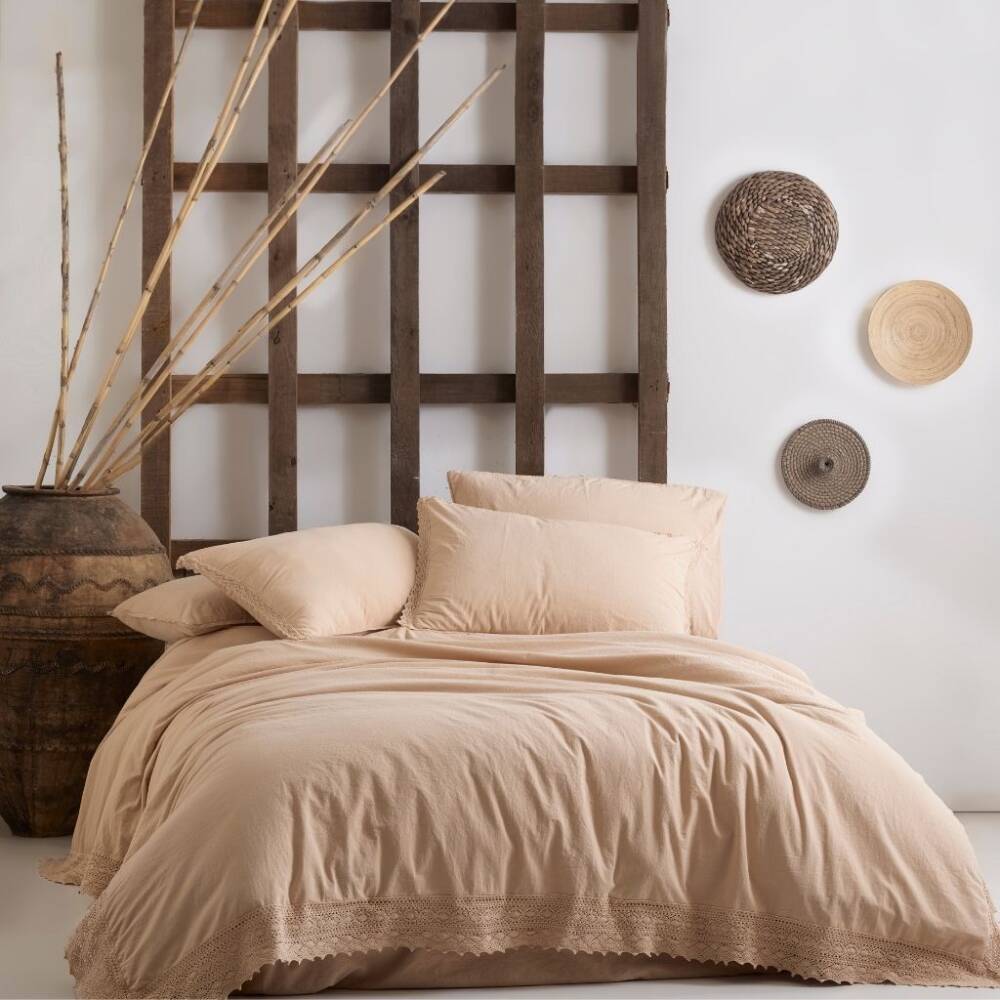 Saint Louis Güpürlü Stonewashed Nevresim Seti Takım Çift Kişilik 220x240 cm - SAINT LOUIS