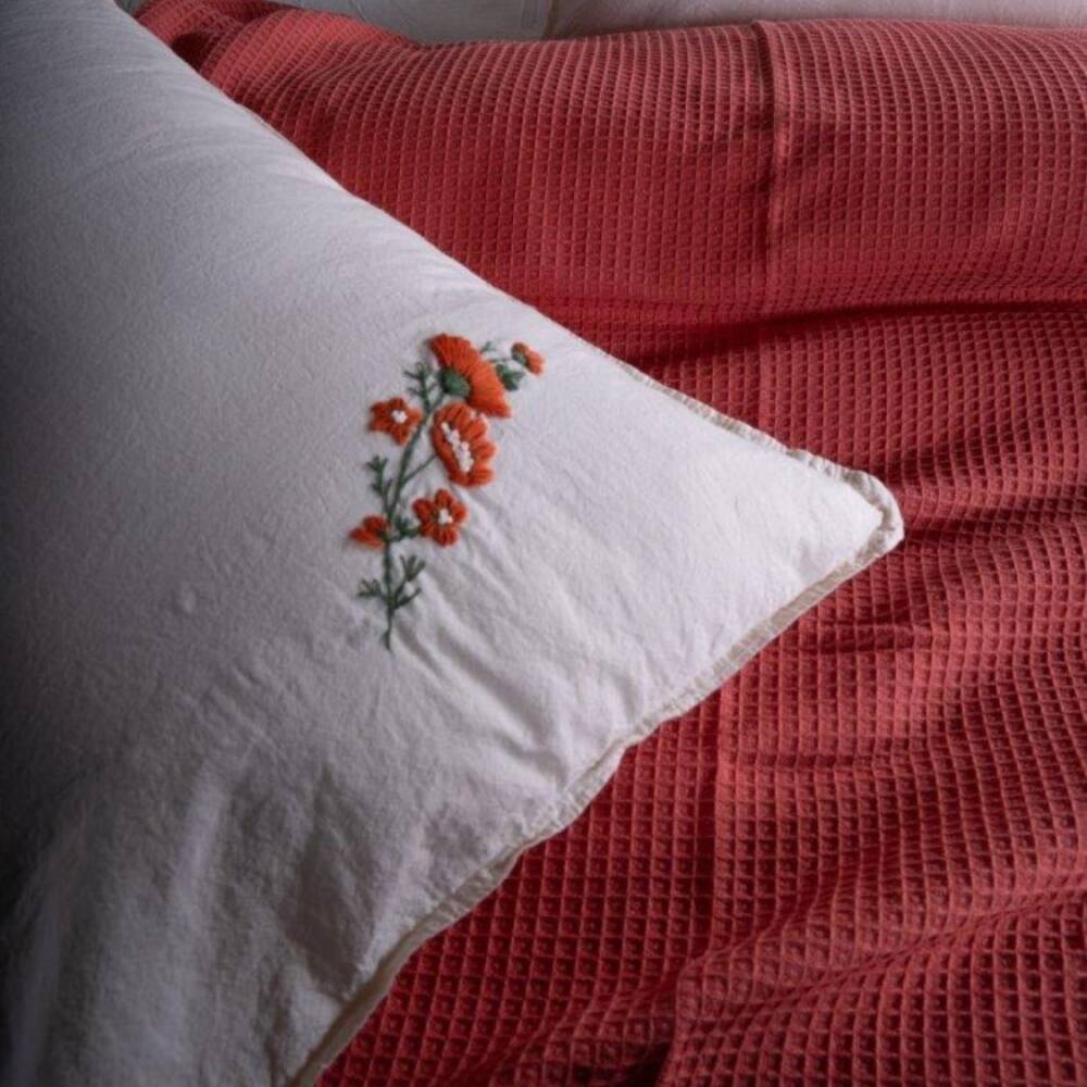 Maxstyle Helen Çift Kişilik Pike Takımı Kiremit 240x260 cm - Maxstyle