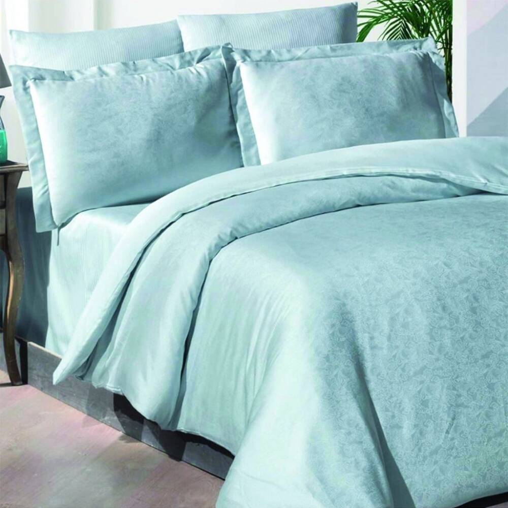 Maxstyle Jakarlı Nevresim Takım Anemone Mint Double 240x260 cm - Maxstyle