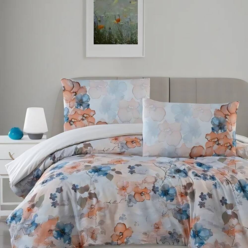 Maxstyle Poplin Deluxe Digital Nidessa Çift Kişilik Nevresim Takımı 220x240 - Maxstyle