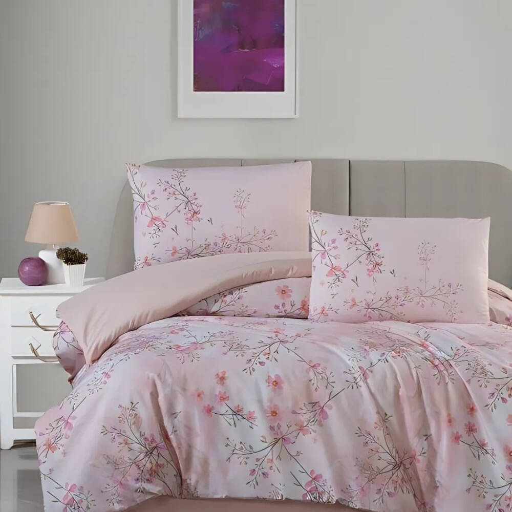 Maxstyle Poplin Deluxe Digital Pamelya Çift Kişilik Nevresim Takımı 220x240 cm - Maxstyle
