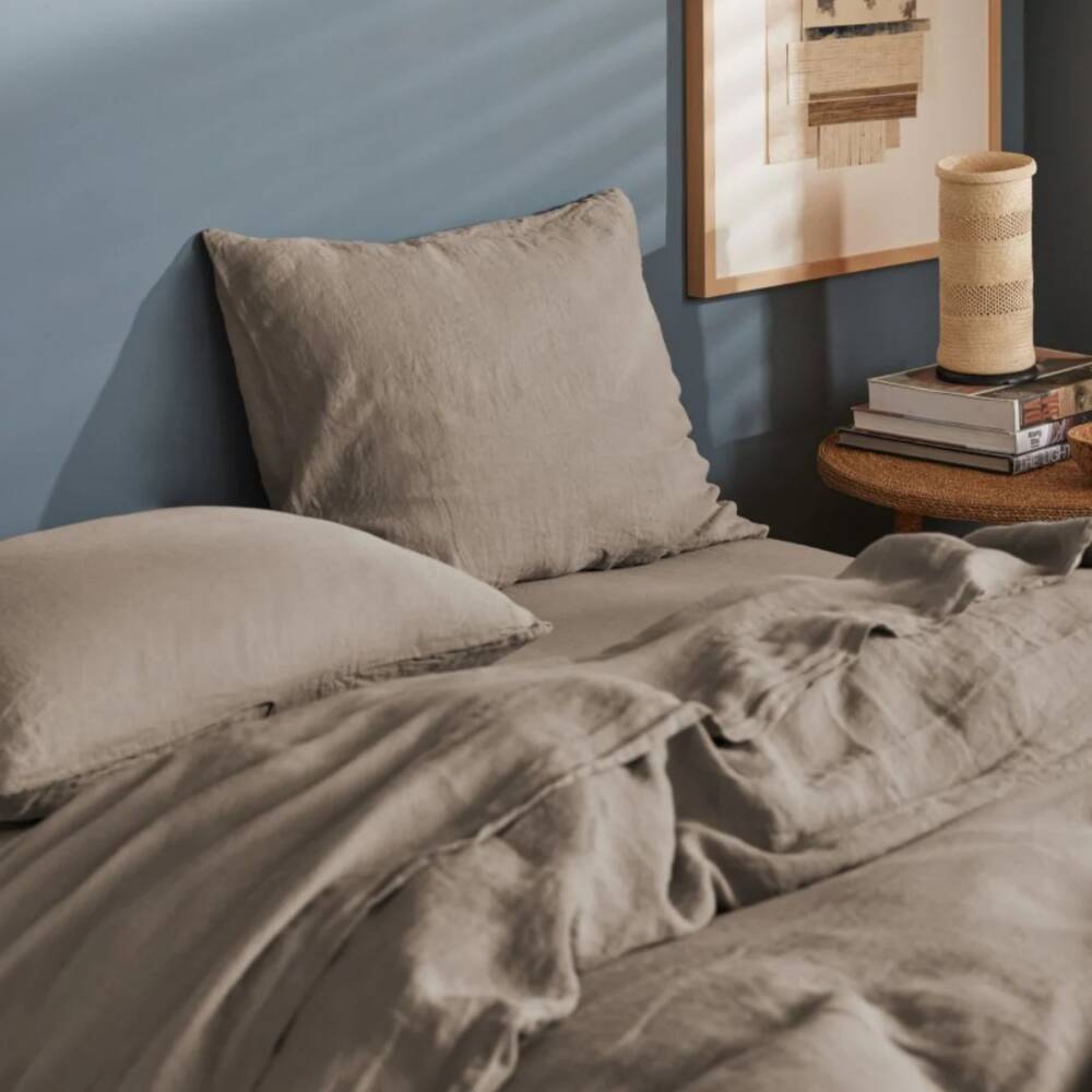 Saint Louis Müslin Bej Çift Kişilik Nevresim Takımı 200x220 Cm - SAINT LOUIS