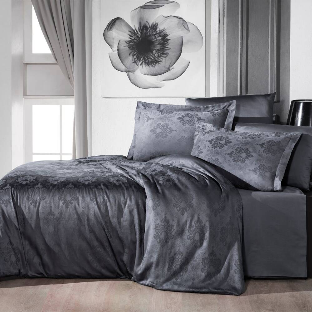 Saint Louis Prestige Antrasit Çift Kişilik Nevresim Takımı 200x220 Cm - SAINT LOUIS