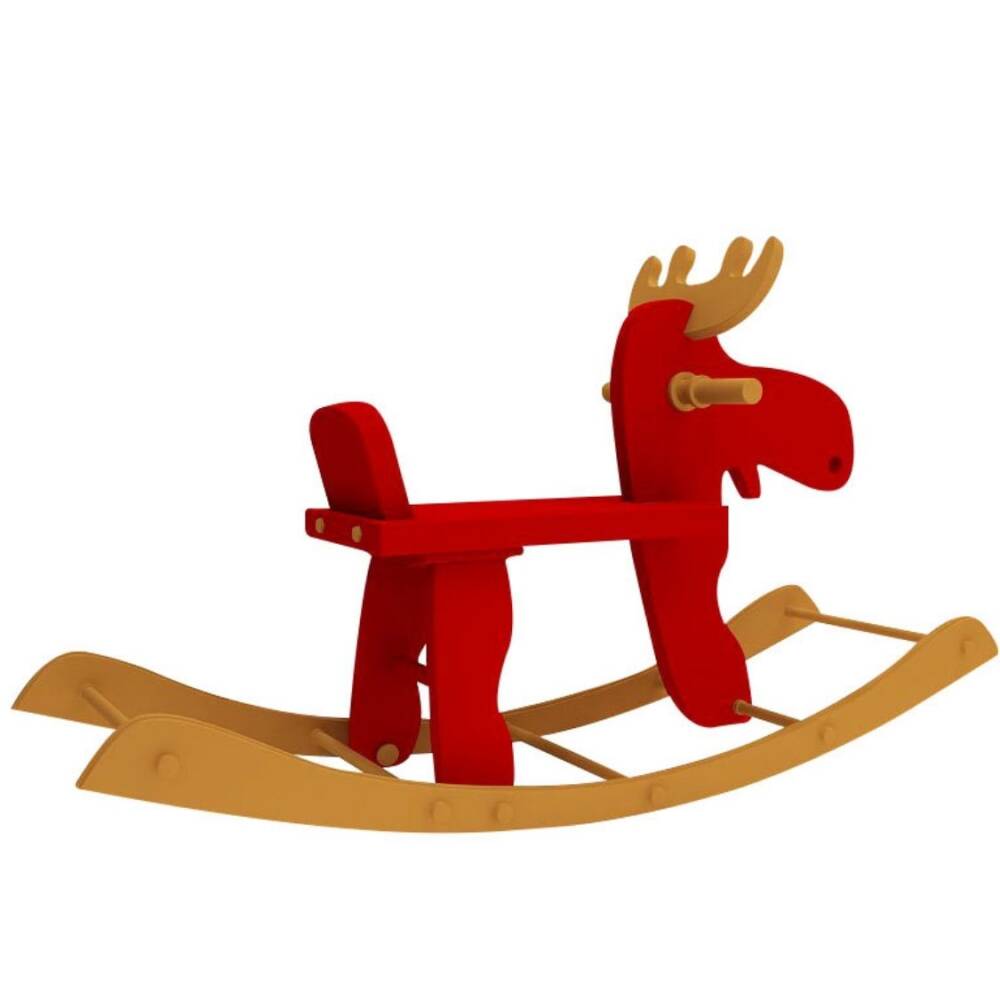 Sallanan Geyik Ahşap Oyuncak - 3