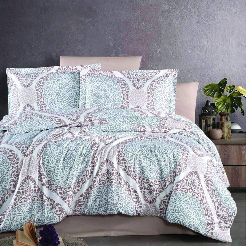 Saten Deluxe Nevresim Çift Kişilik Tavisha 220x240 cm - Maxstyle